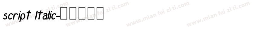 script ltalic字体转换